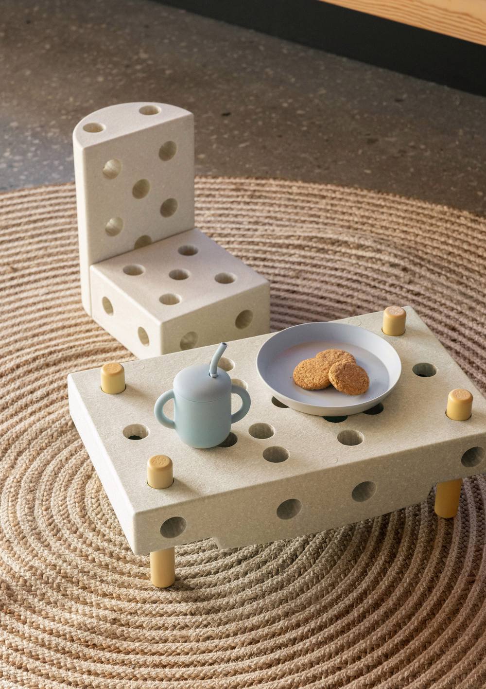MODU Bauspielzeug 'Explorer-Set' 20-teilig Sand Grey / Honey Yellow