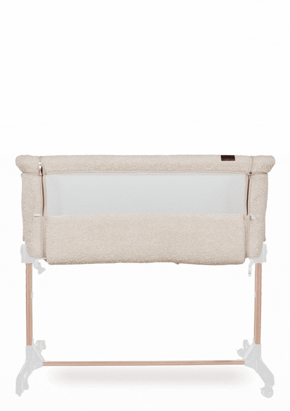 Quax Beistellbett 'Side by Side' Natural Bouclé Sheep