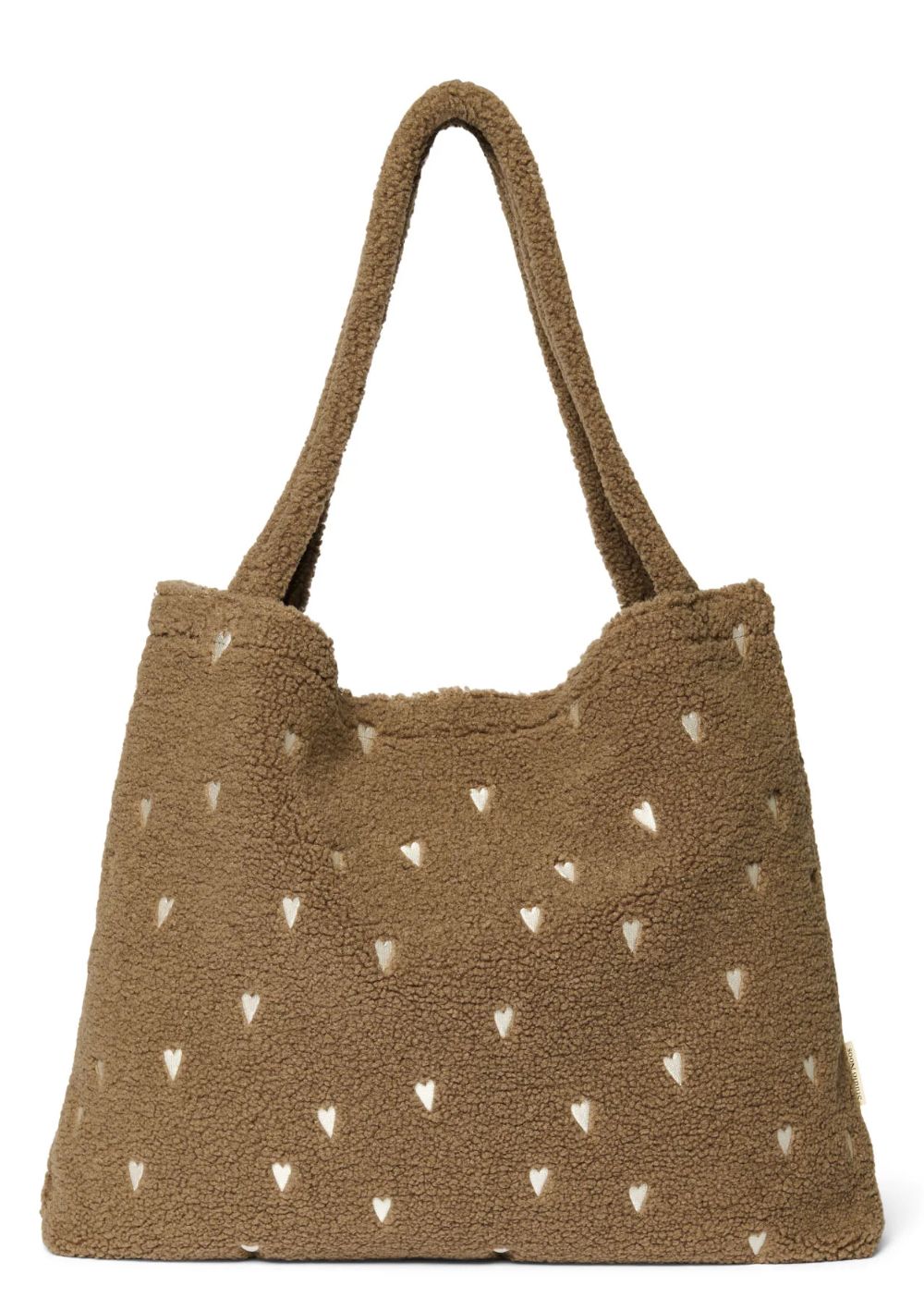 Studio Noos Tasche 'Teddy Mom-Bag' Brown Hearts