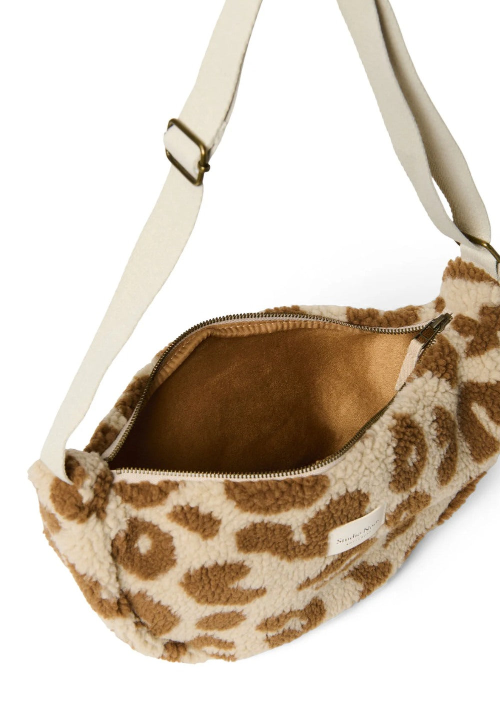 Studio Noos Tasche 'Teddy Adult Fanny Pack' Ecru Leopard