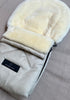 Premium Lammfell-Fußsack für Babywanne & Kinderautositz Limited Edition dune-beige