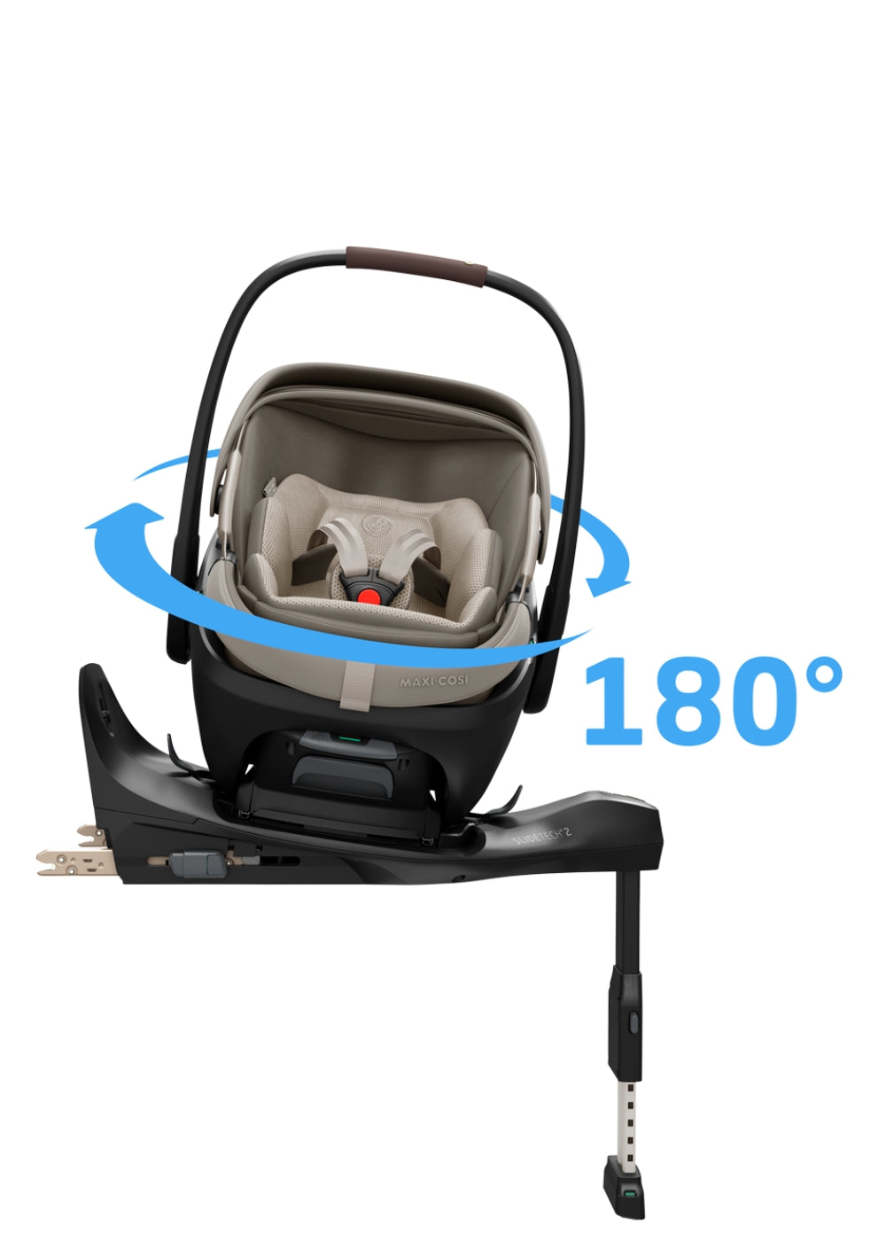 Maxi-Cosi Babyschale 'Coral Slide Pro' Sapphire Sand mit 180° Drehfunktion