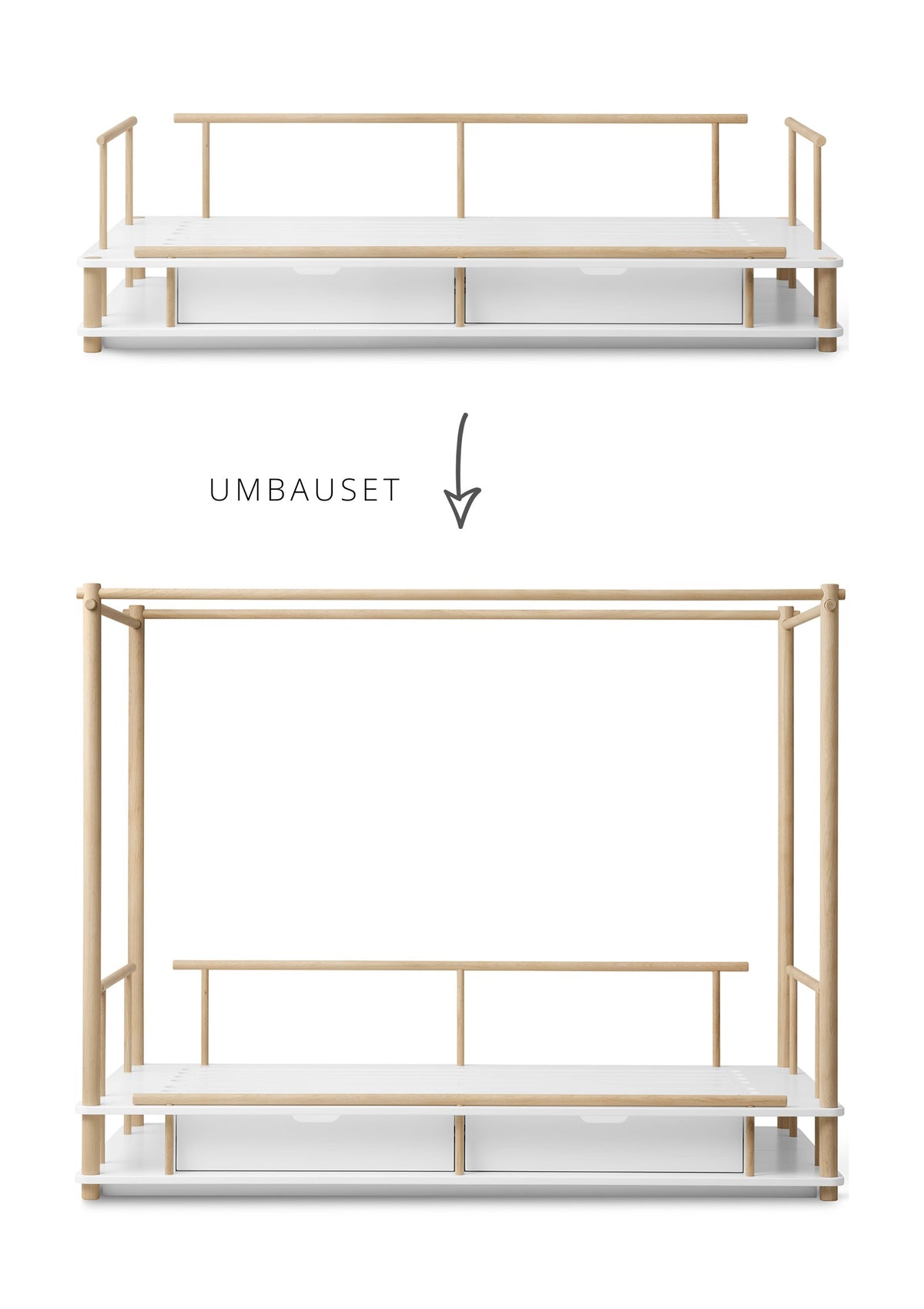 Oliver Furniture Umbauset für 'Camp' Himmelbett zum Bettsofa
