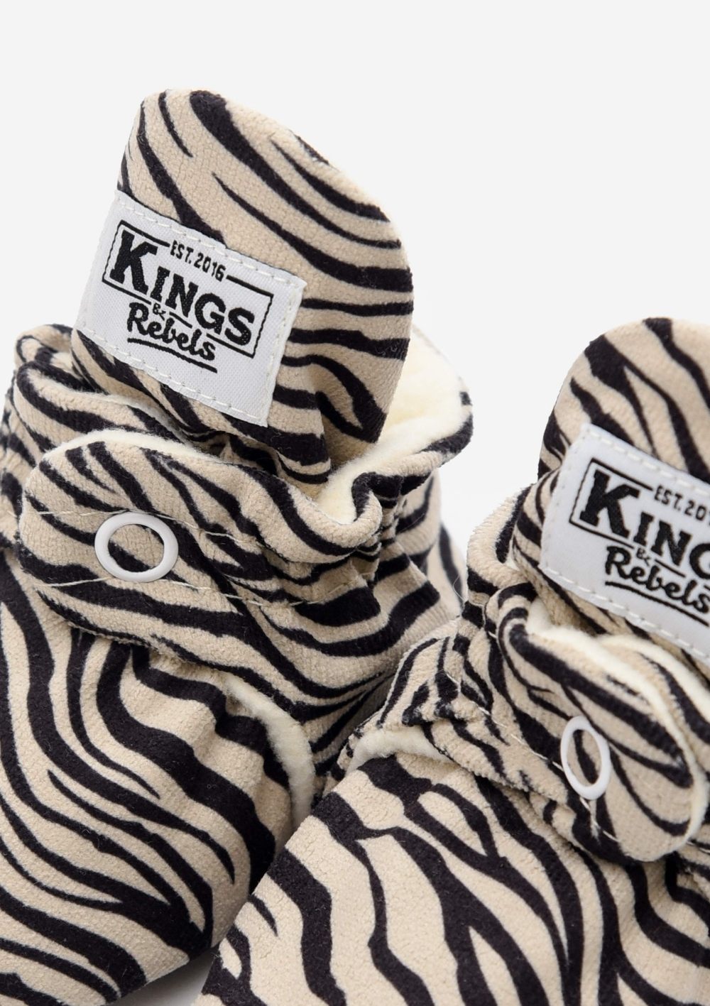 Kings & Rebels Booties Gamuza Zebra