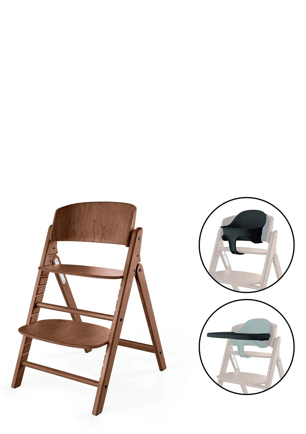Cybex Hochstuhl 'Click & Fold' 3-in-1 Set All Natural Dark