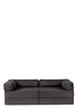 Family Sofa Cord Kiesel Grau