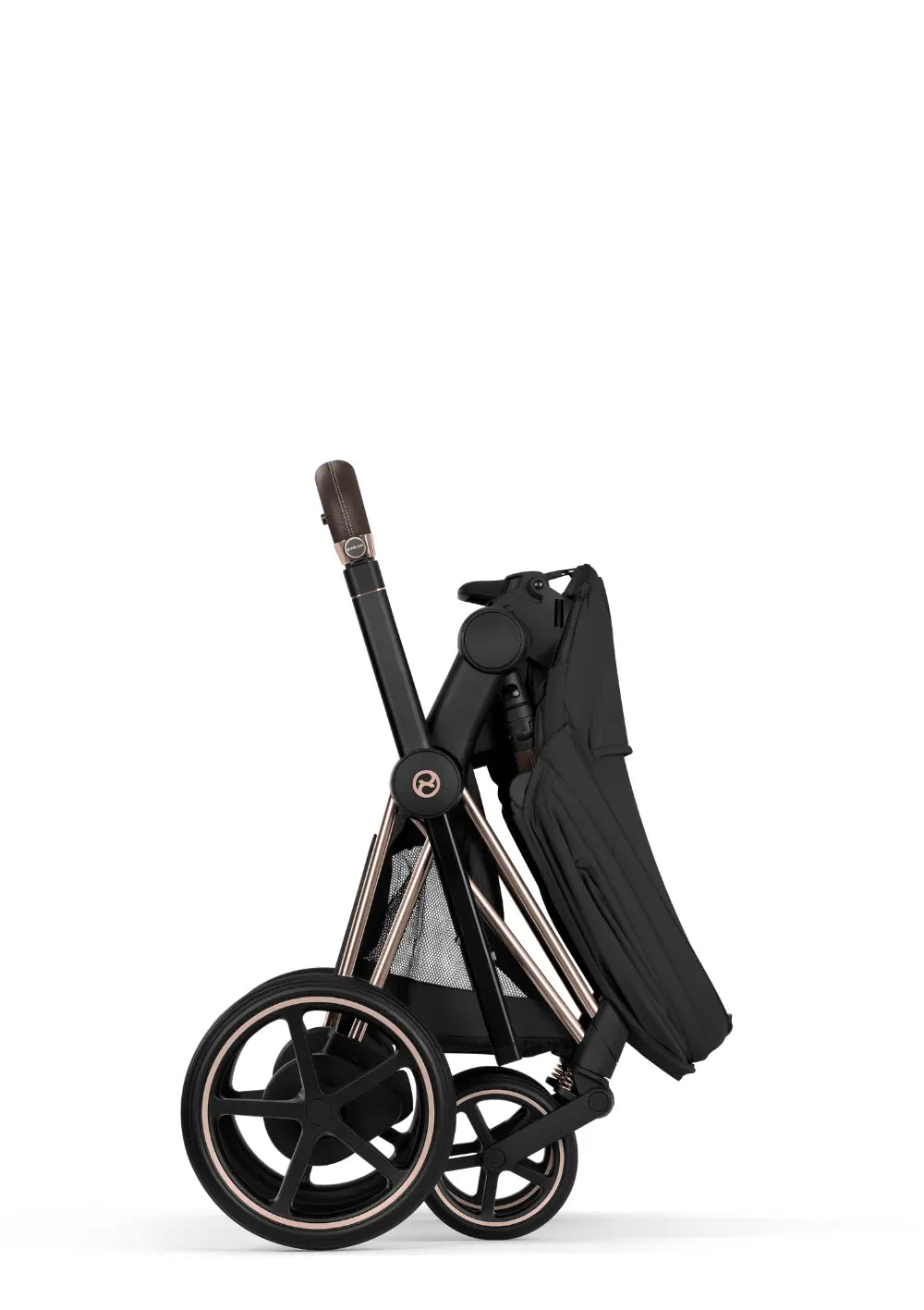 Cybex Kinderwagen-Set 'e-Priam Comfort' Sepia Black (Roségold Frame)