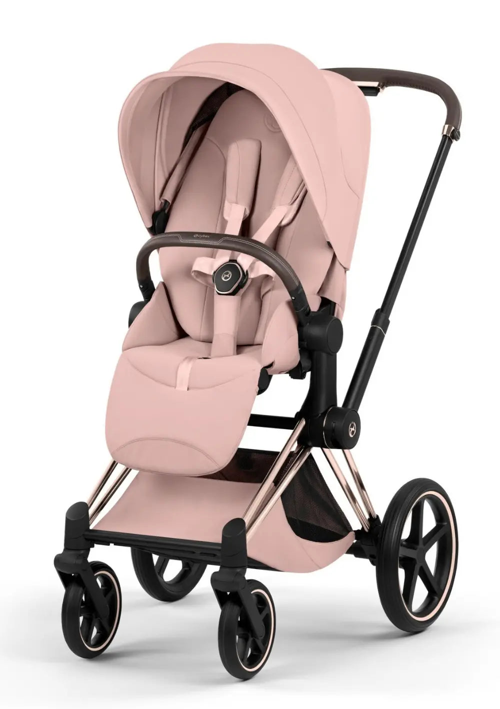 Cybex Kinderwagen-Set 'Priam Style' Peach Pink (Frame Roségold)