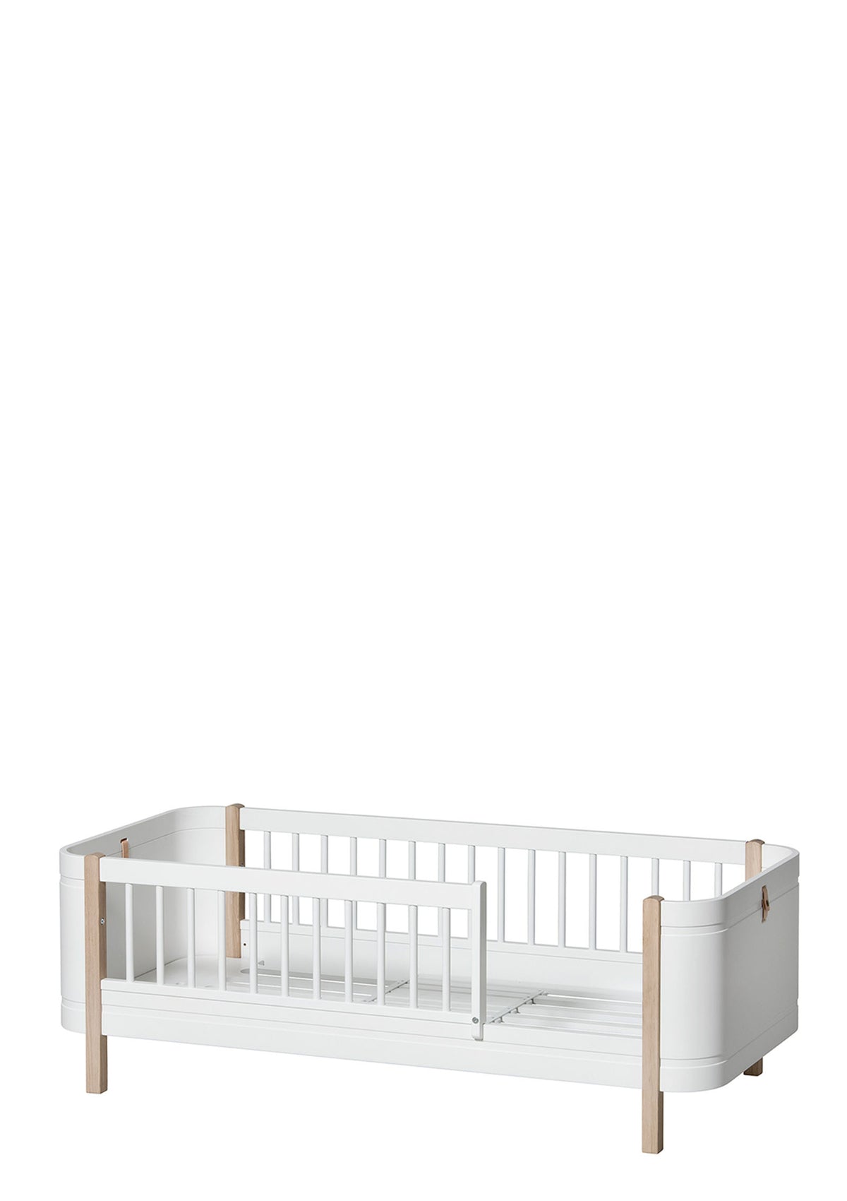 Babybett 'Wood Mini+ basic' Weiss/Eiche