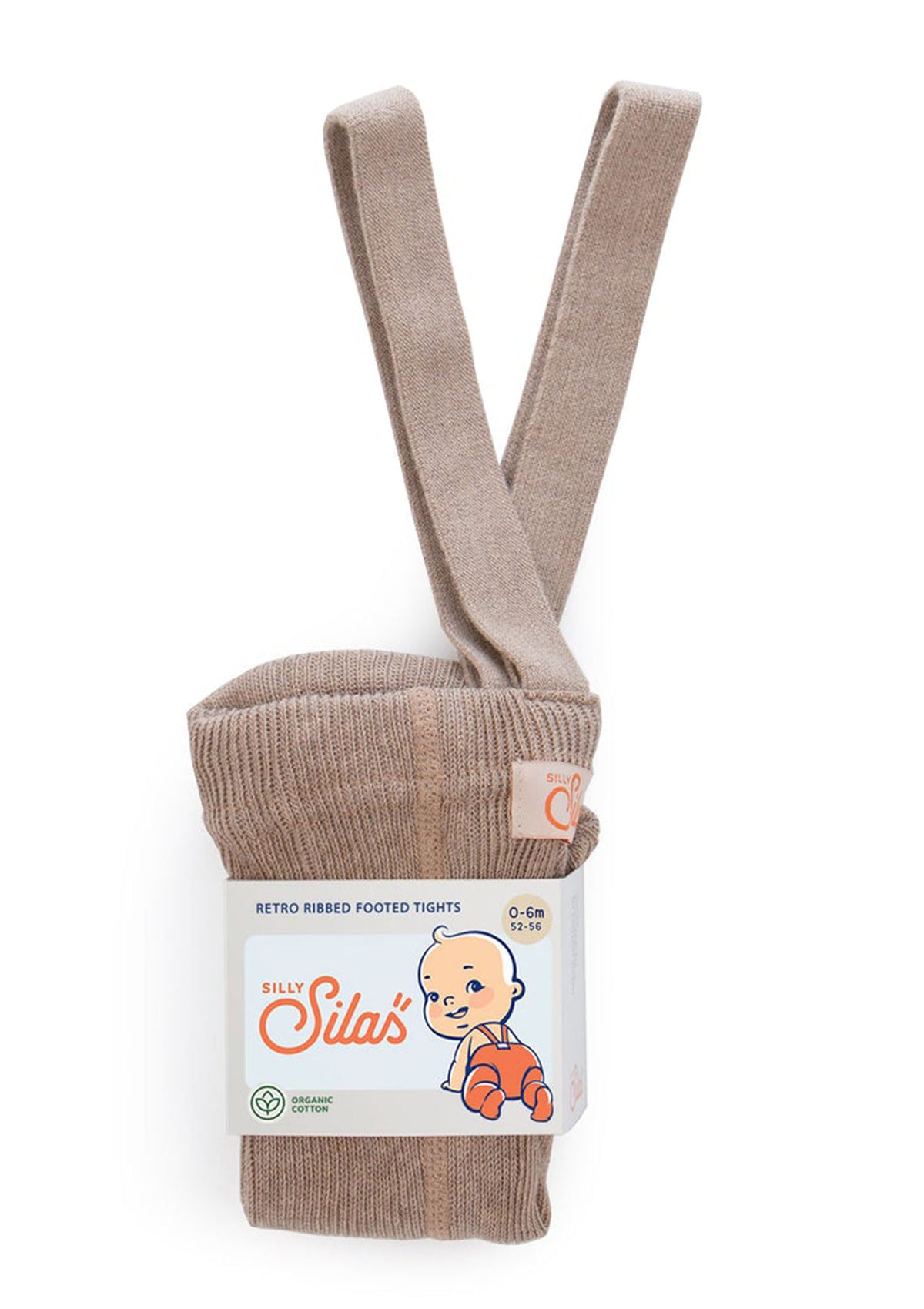 Strumpfhose mit Trägern mit Fuß peanut blend