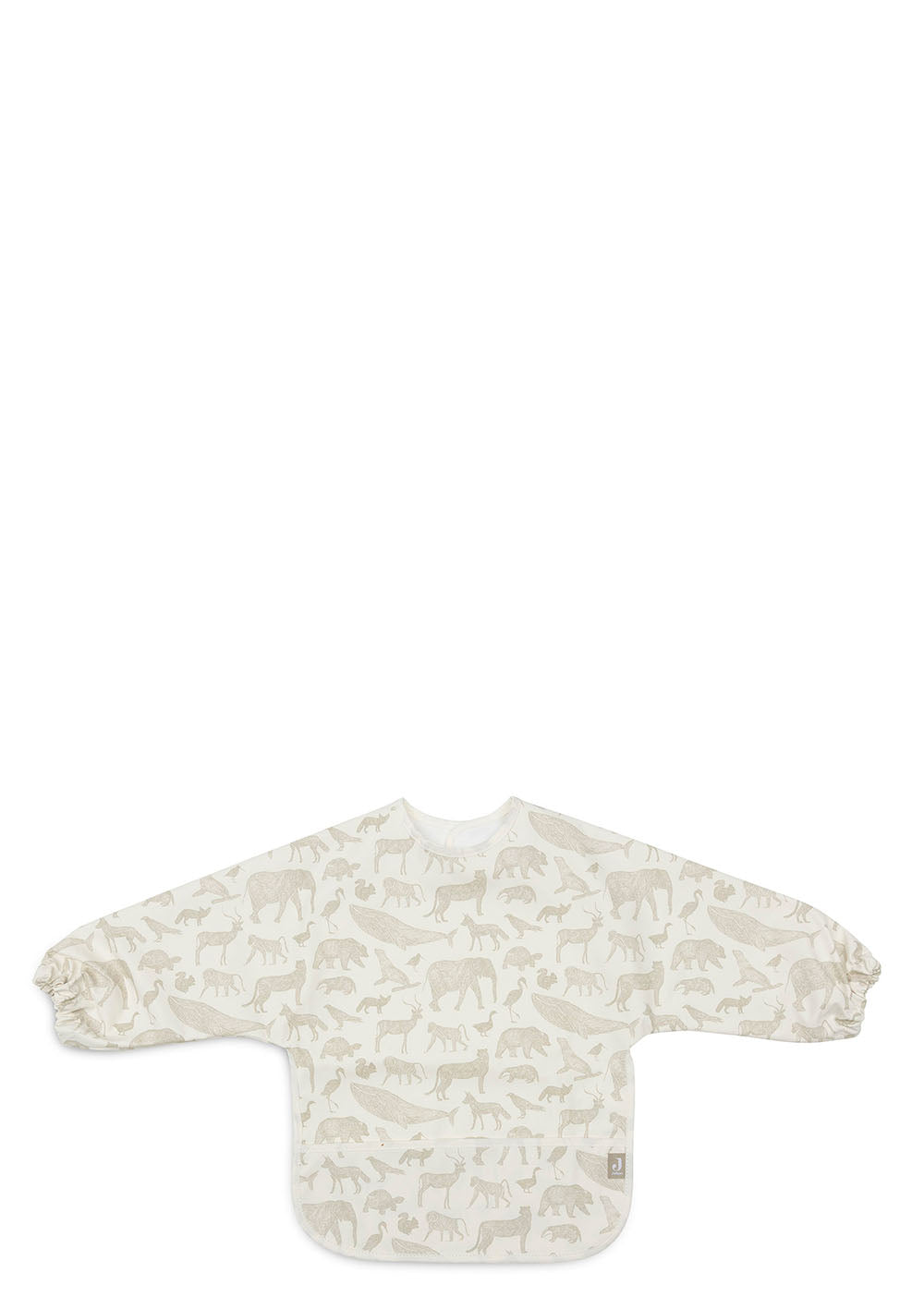 Jollein Lätzchen mit Ärmeln 'Animals' Olive Green wasserdicht