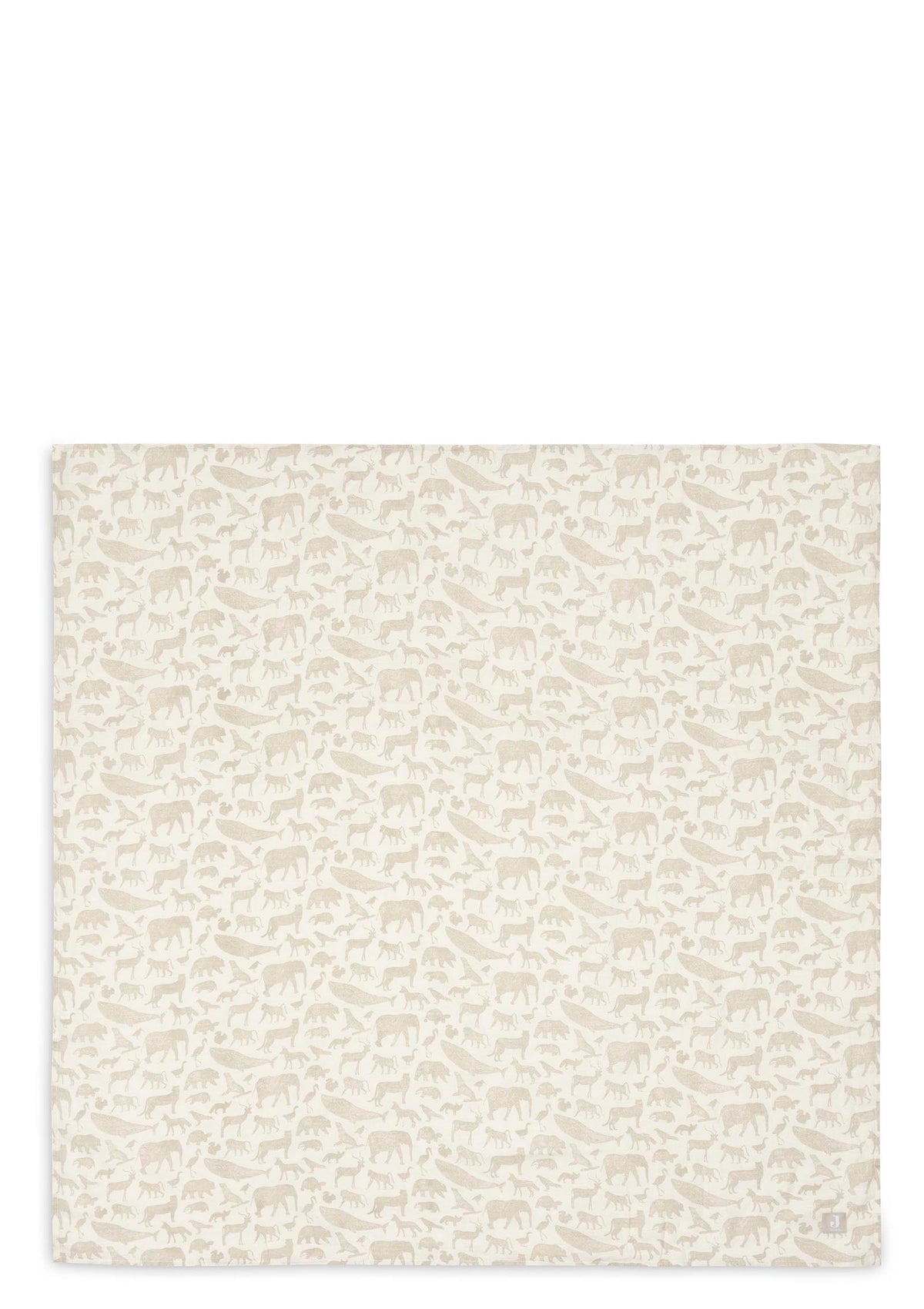 Jollein Mulltücher 2er Pack 'Animals' nougat 115 cm x 115 cm