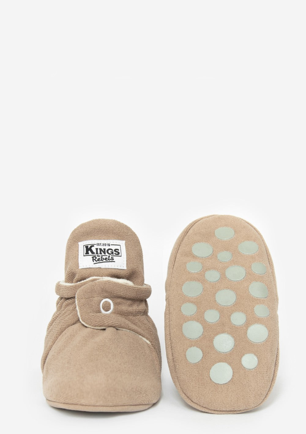 Baby Booties Gamuza Café