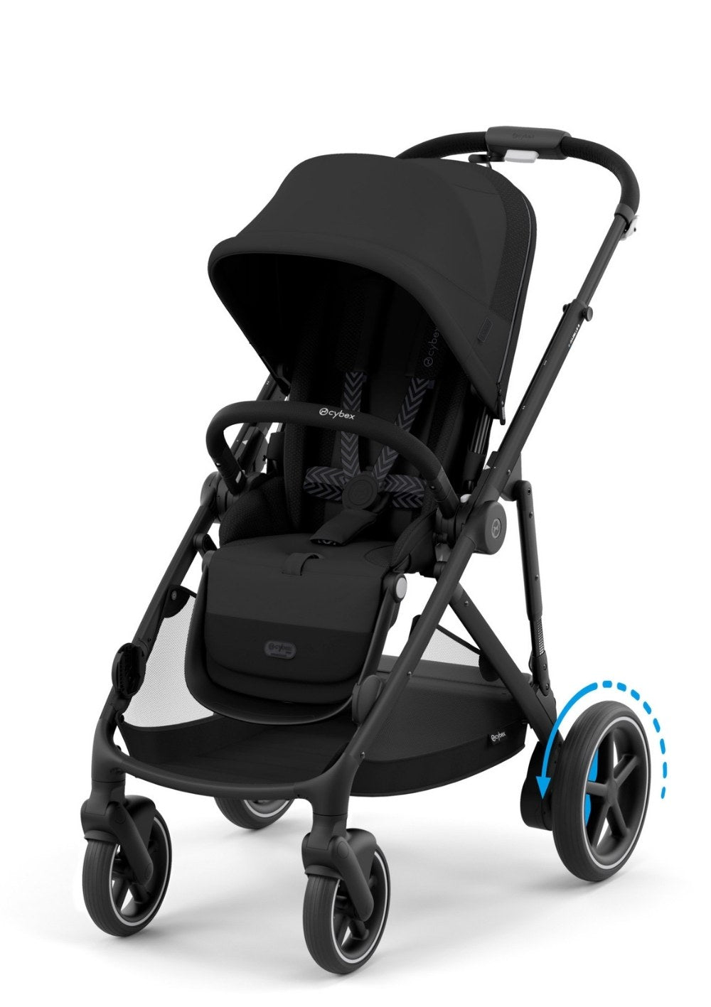 Kinderwagen 'e-Gazelle S' Moon Black  / Black Frame
