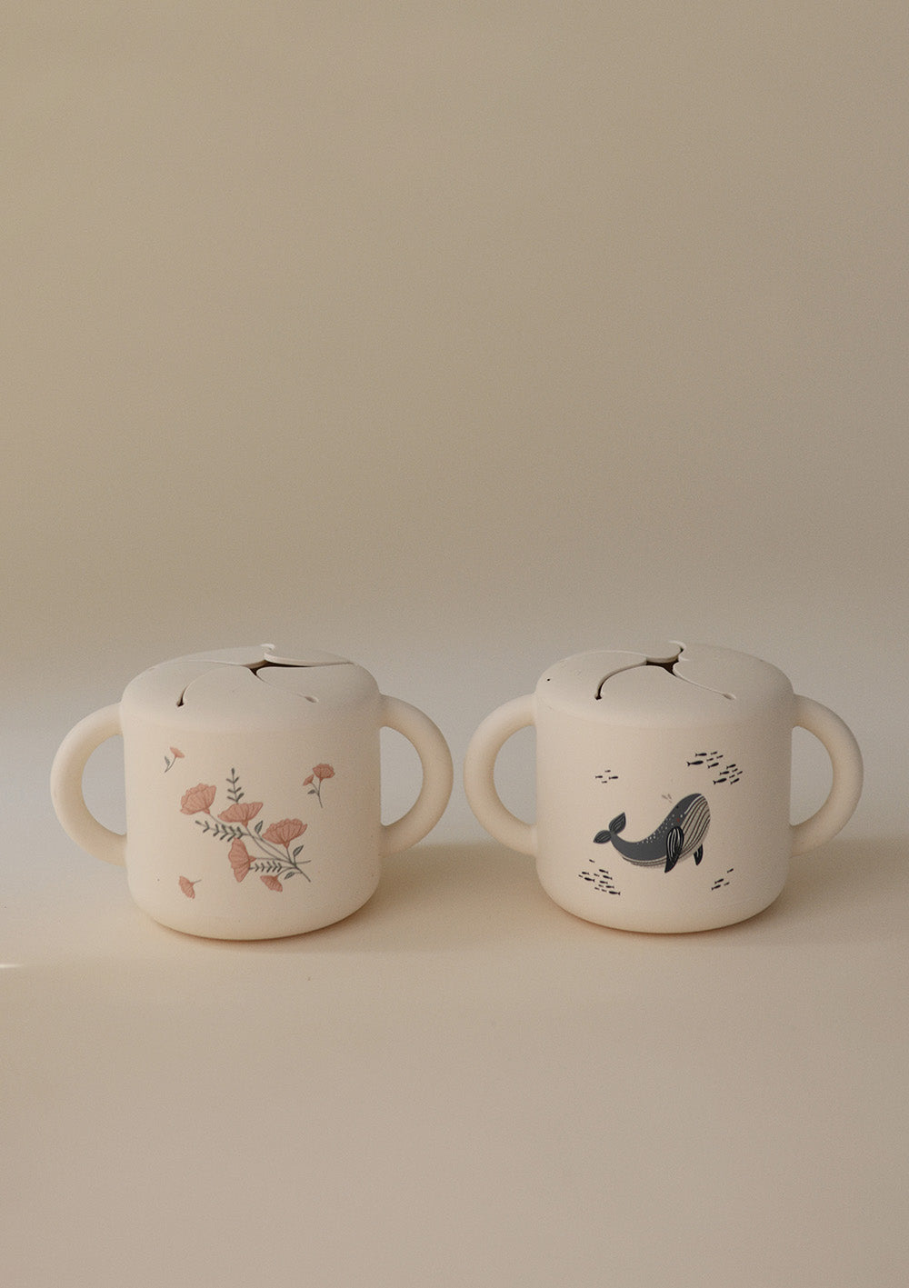 mushie Silikon Snackbecher Whales