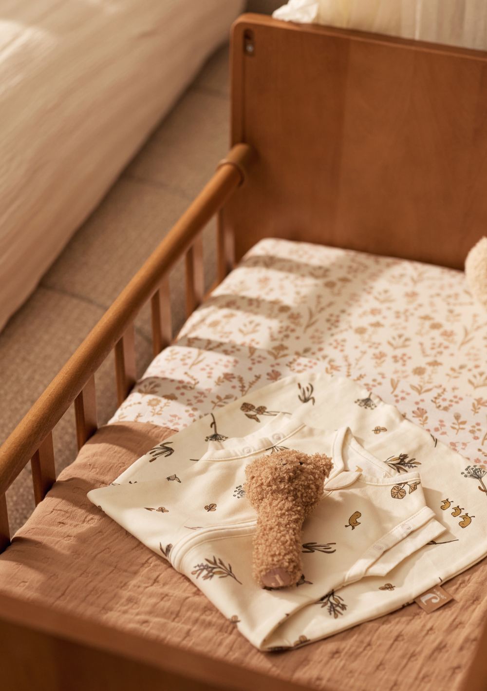 Jollein Musselin Decke 'Jacquard' Biscuit 100 x 75 cm