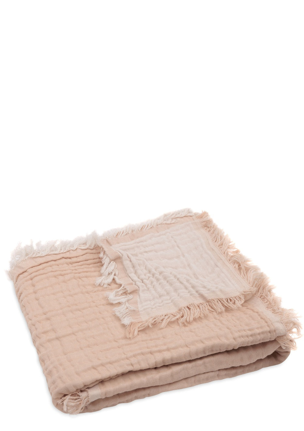 Jollein Musselin Decke 'Fringe' Moonstone 100 x 75 cm