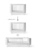 Geschwisterset für 'Wood Mini+' Babybett inkl. Junior-Erweiterung zu zwei Betten Weiß