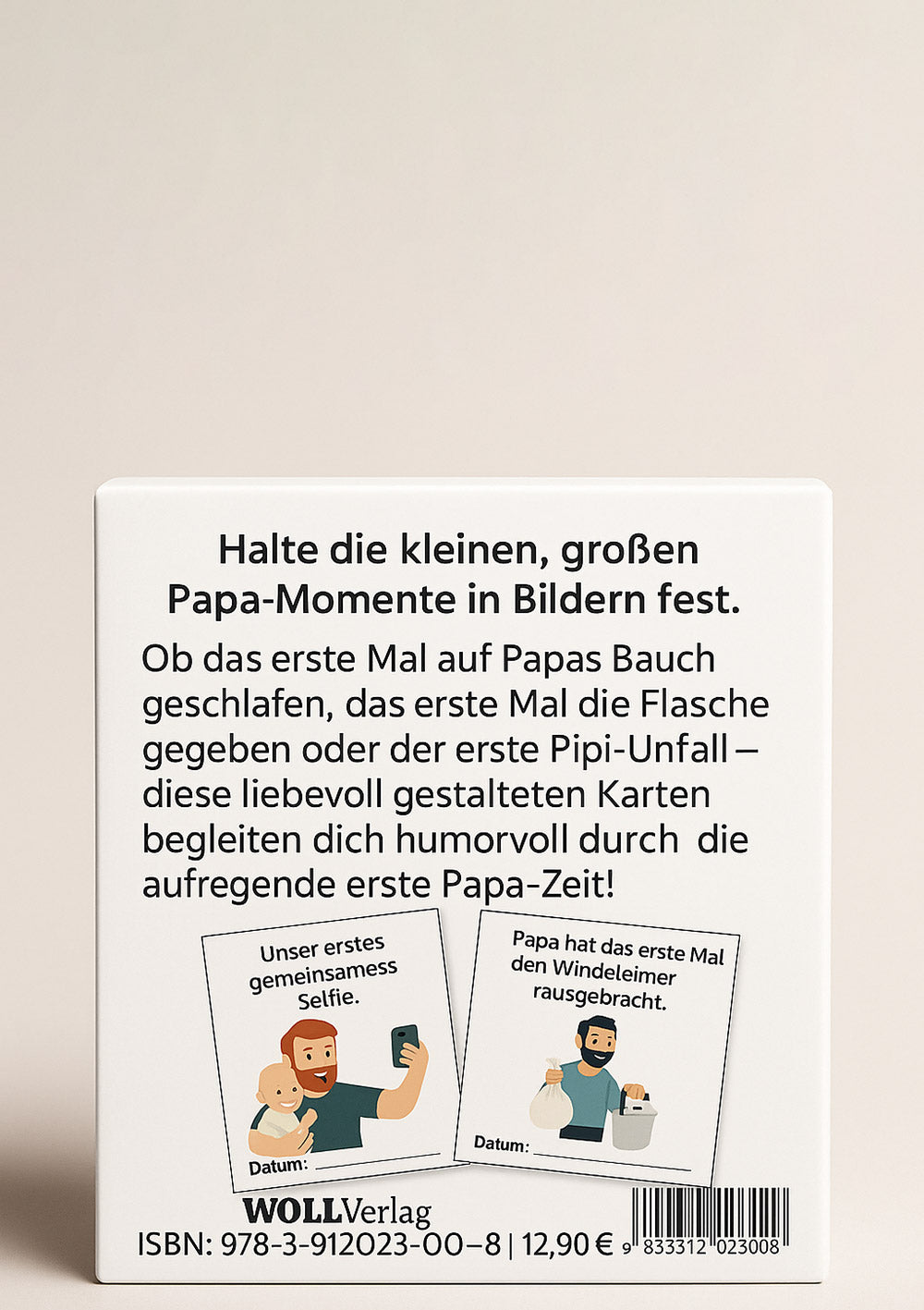 Papa Meilensteine, 24 Fotokarten - Rückseite Box