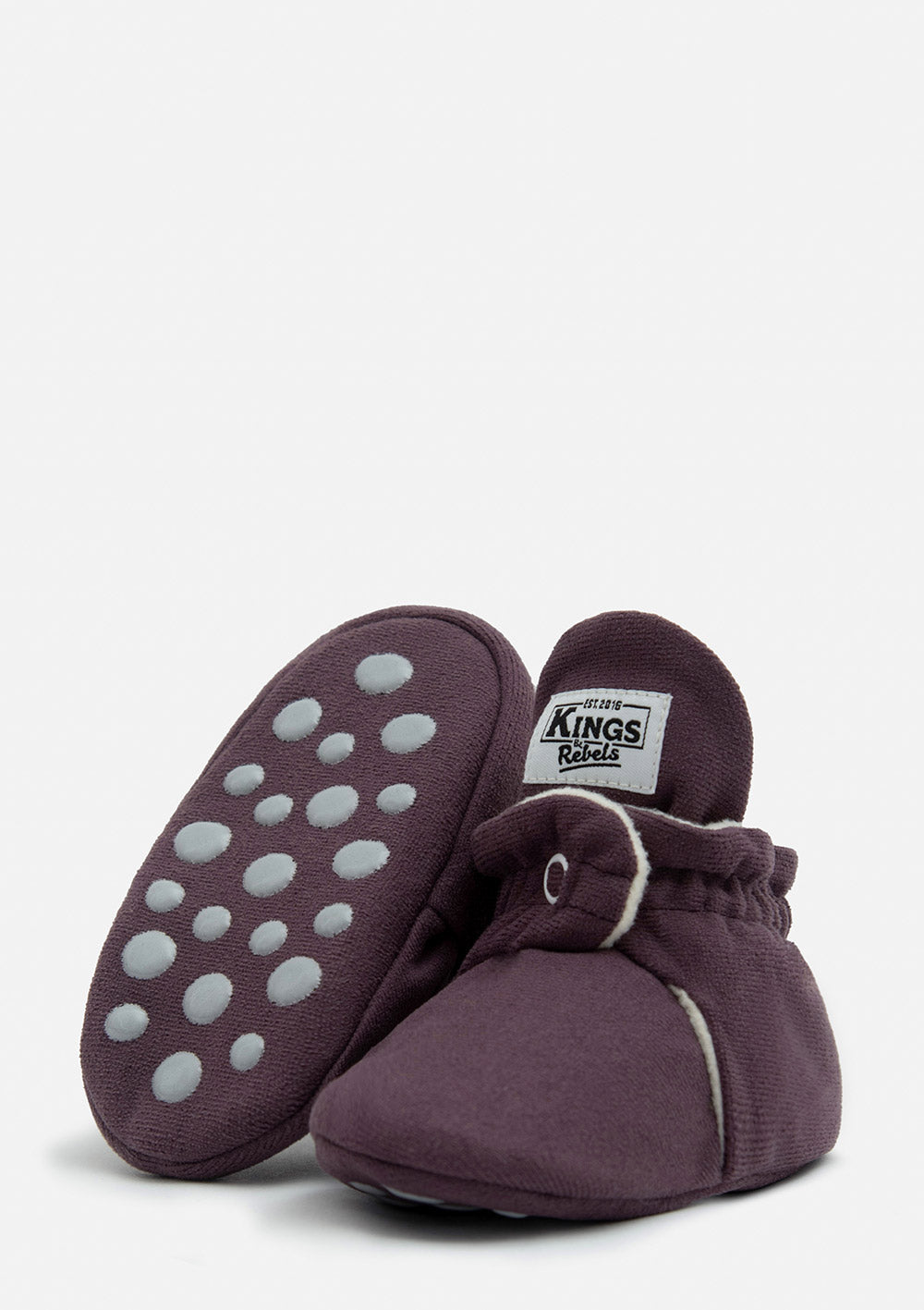 Kings&Rebels Baby Booties Gamuza Plum Gripper 12 - 24 Monate