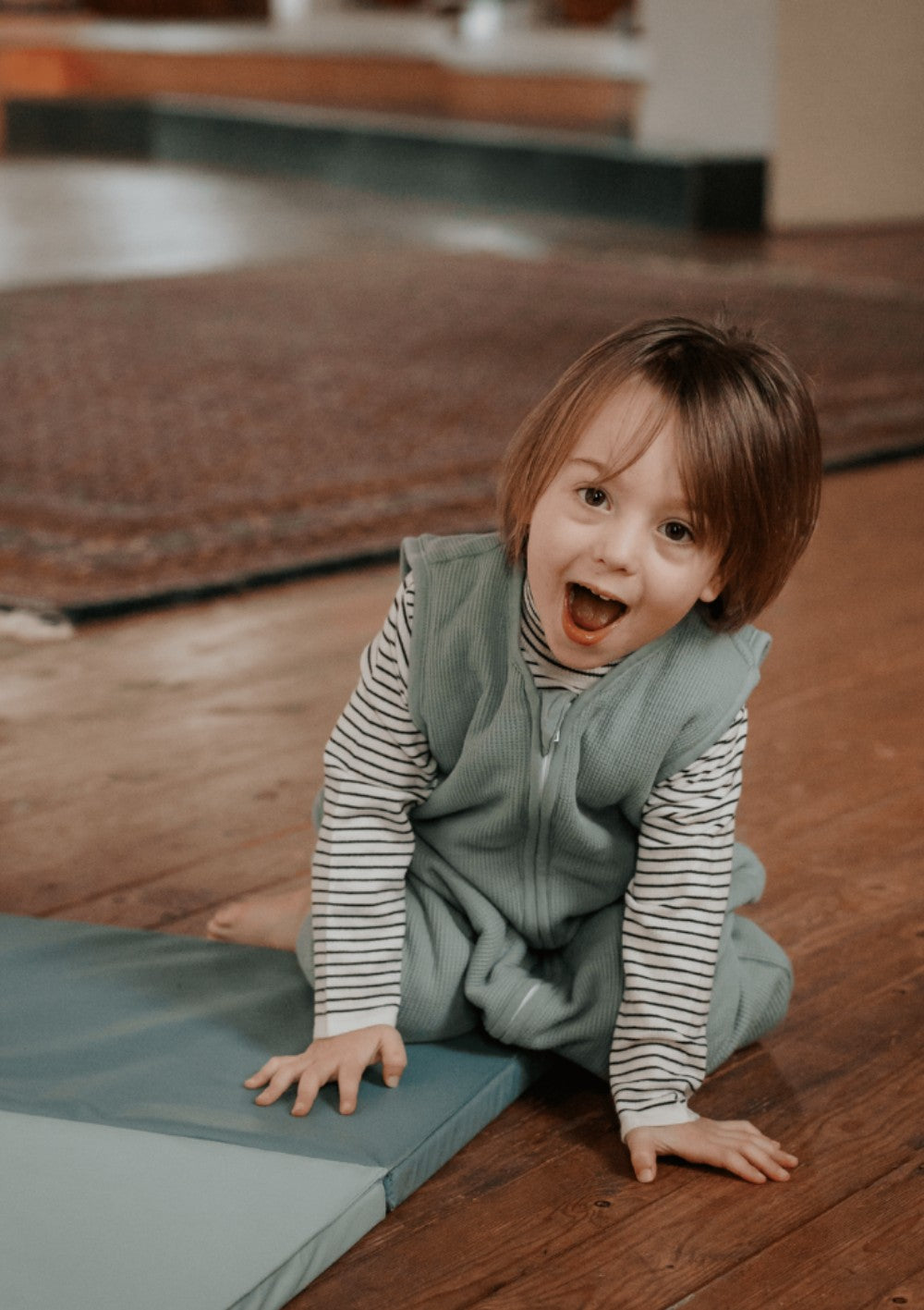 emma & noah Schlafsack mit Umschlag-Fuß 2,5 TOG Essential Mint