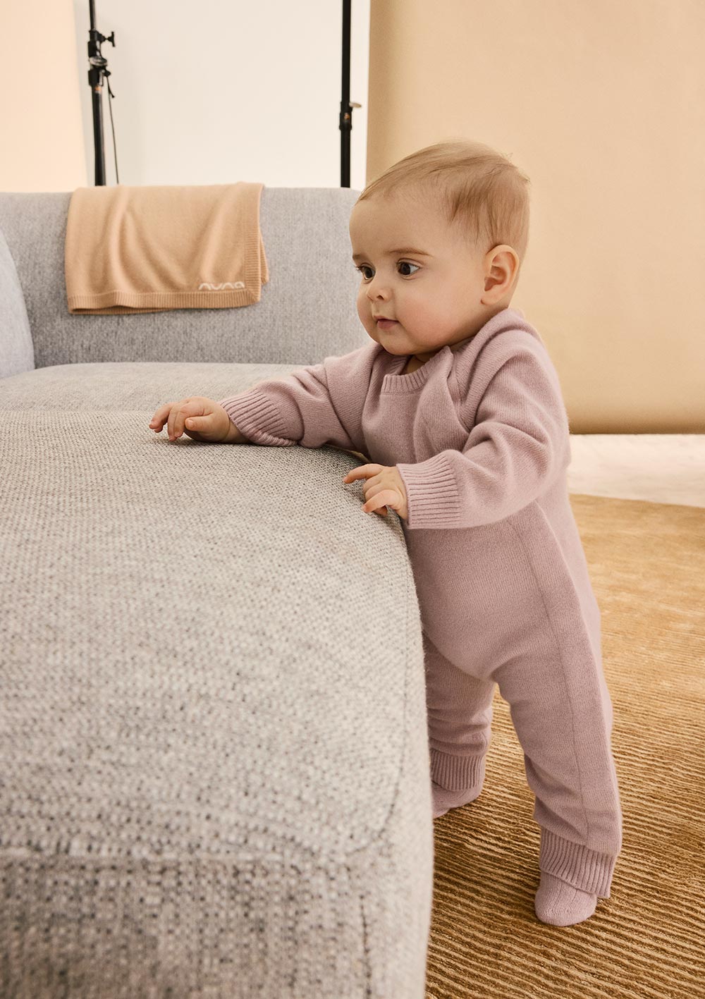 nuna Cashmere Strampler dusty mauve Baby