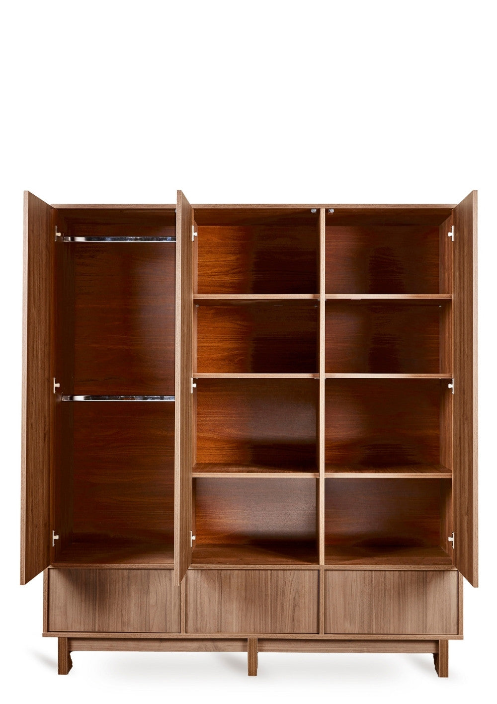 Quax Schrank XL 'Kyo' Walnut – Innenaufteilung
