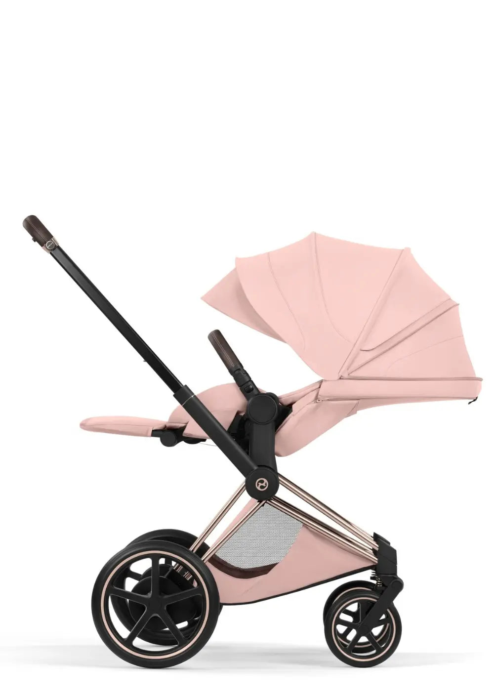 Cybex Kinderwagen-Set 'e-Priam Style' Peach Pink (Frame Roségold)