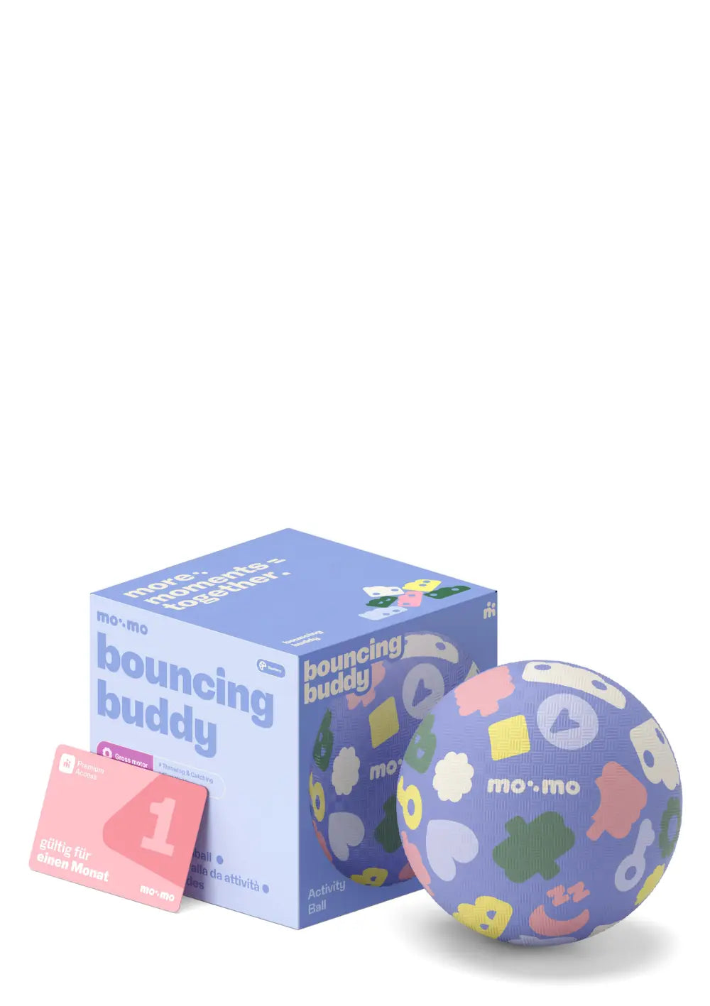 mo:mo Starter-Set 'Bouncing Buddy' Spielball mit App-Zugang Blueberry