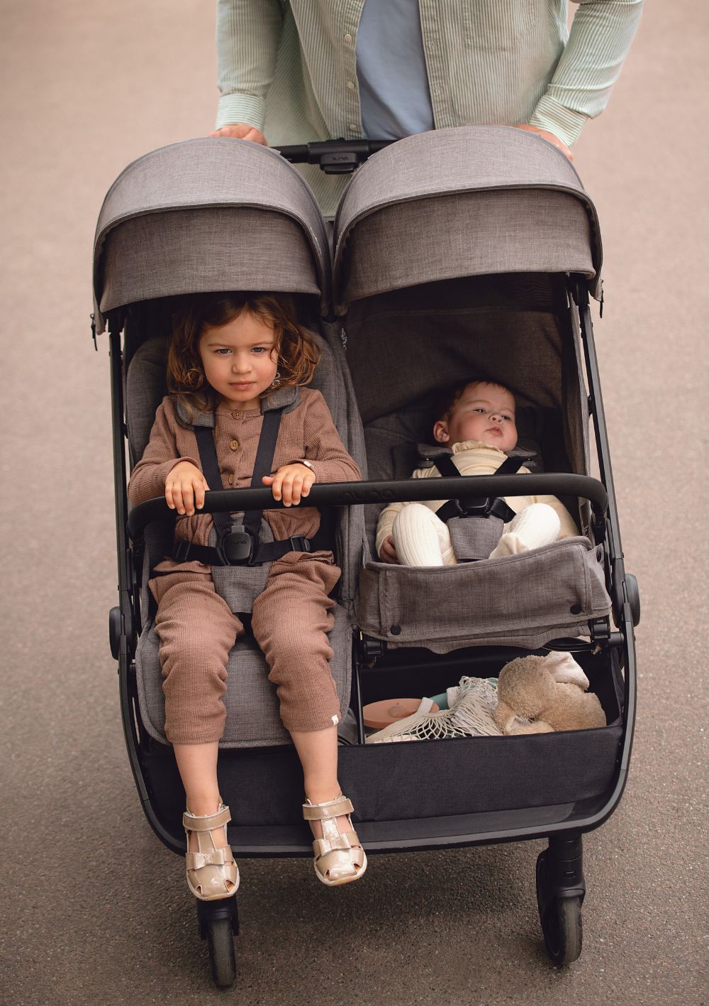 Nuna Geschwisterbuggy 'TRVL dubl ' Granite