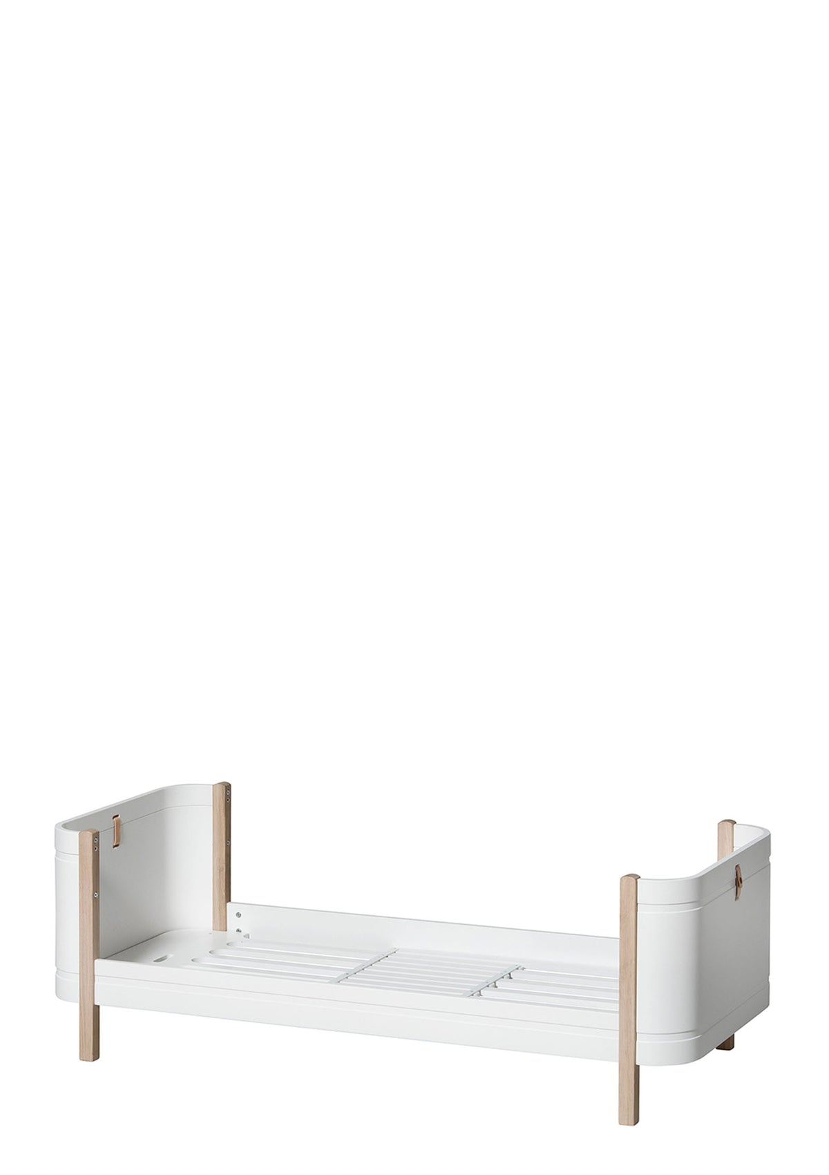 Babybett 'Wood Mini+ basic' Weiss/Eiche
