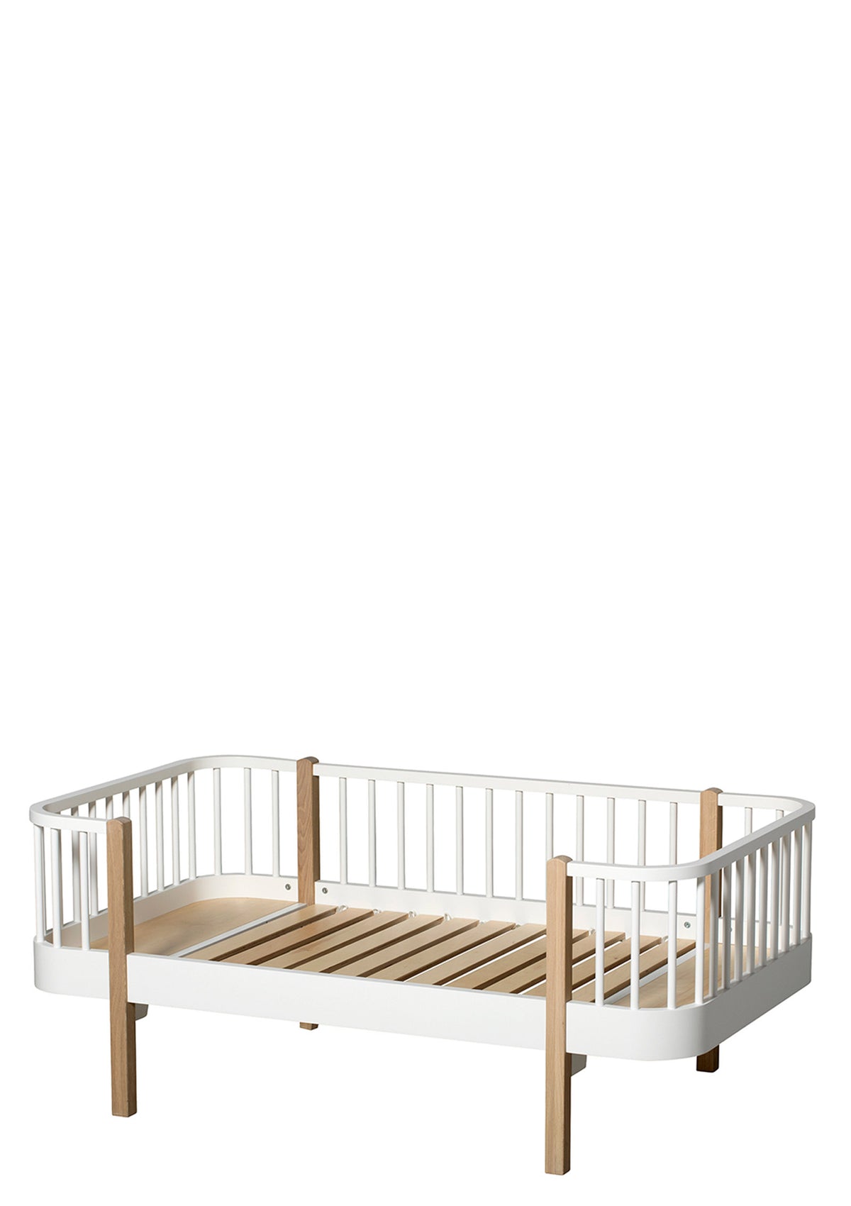 Oliver Furniture Wood Junior Bettsofa weiß/eiche